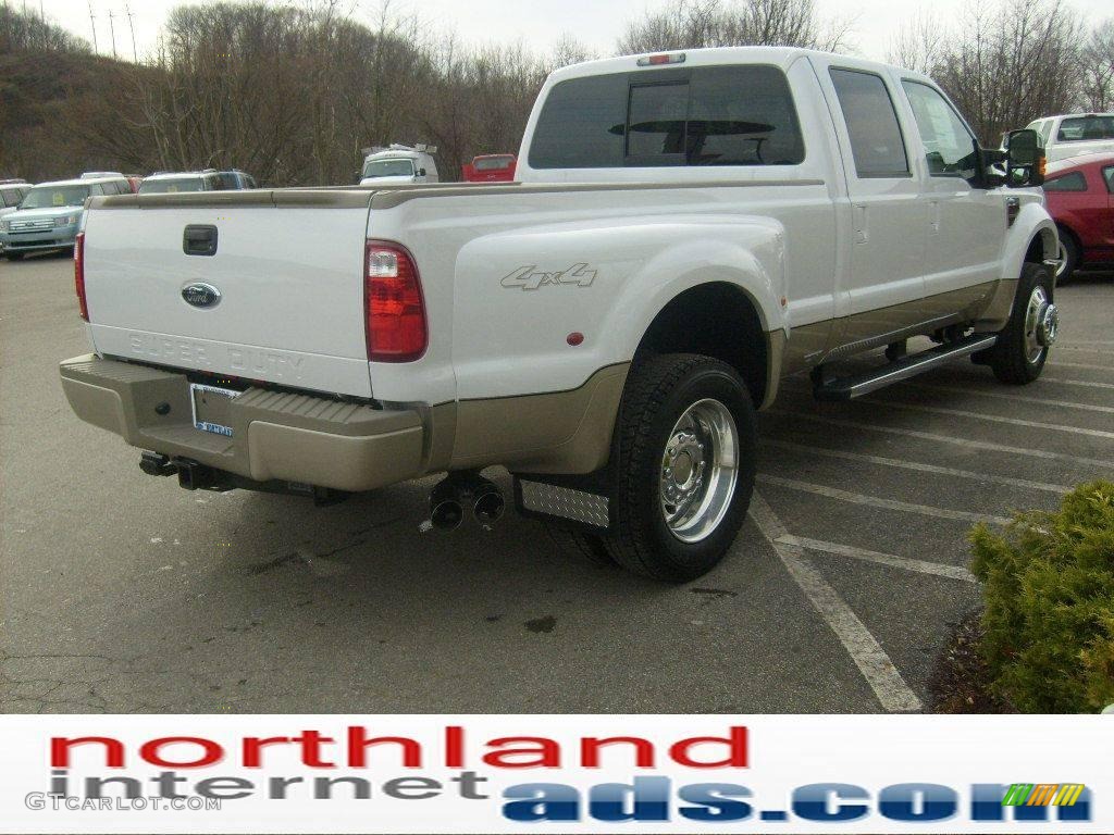 2009 F450 Super Duty King Ranch Crew Cab 4x4 - Oxford White / Chaparral Leather photo #4