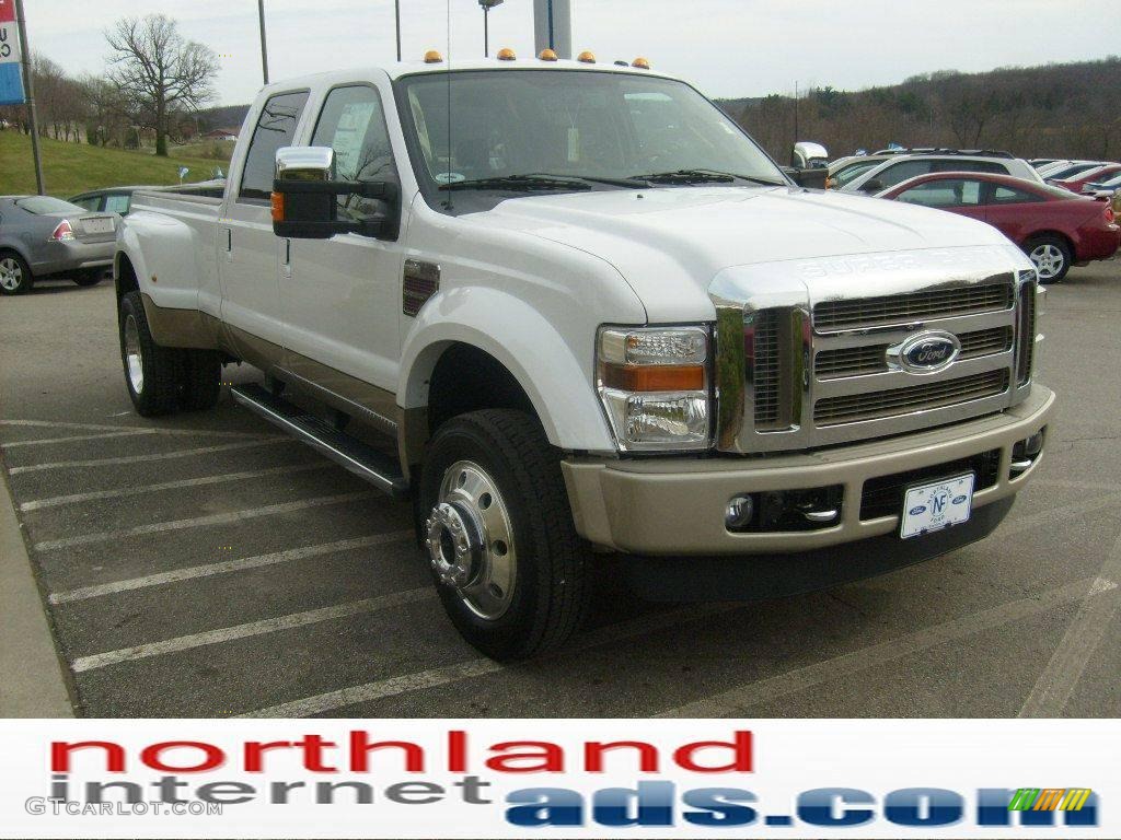 2009 F450 Super Duty King Ranch Crew Cab 4x4 - Oxford White / Chaparral Leather photo #5