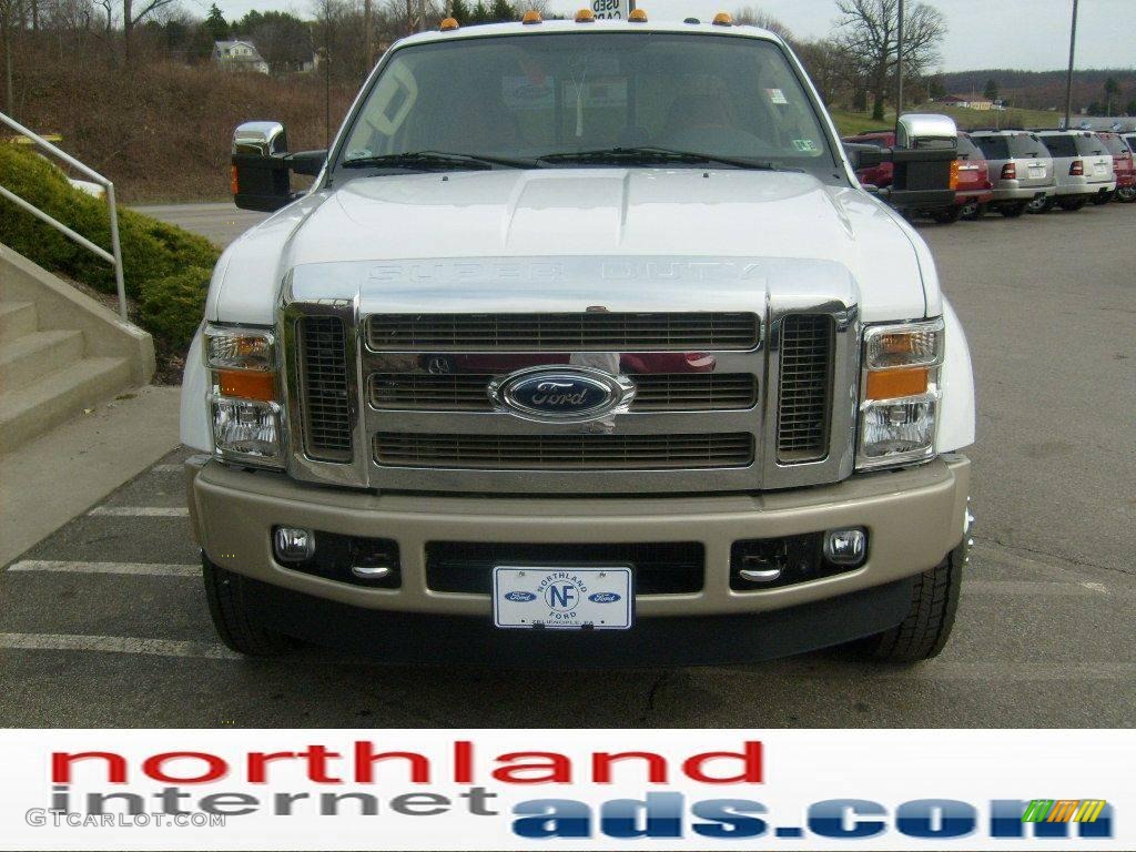2009 F450 Super Duty King Ranch Crew Cab 4x4 - Oxford White / Chaparral Leather photo #6