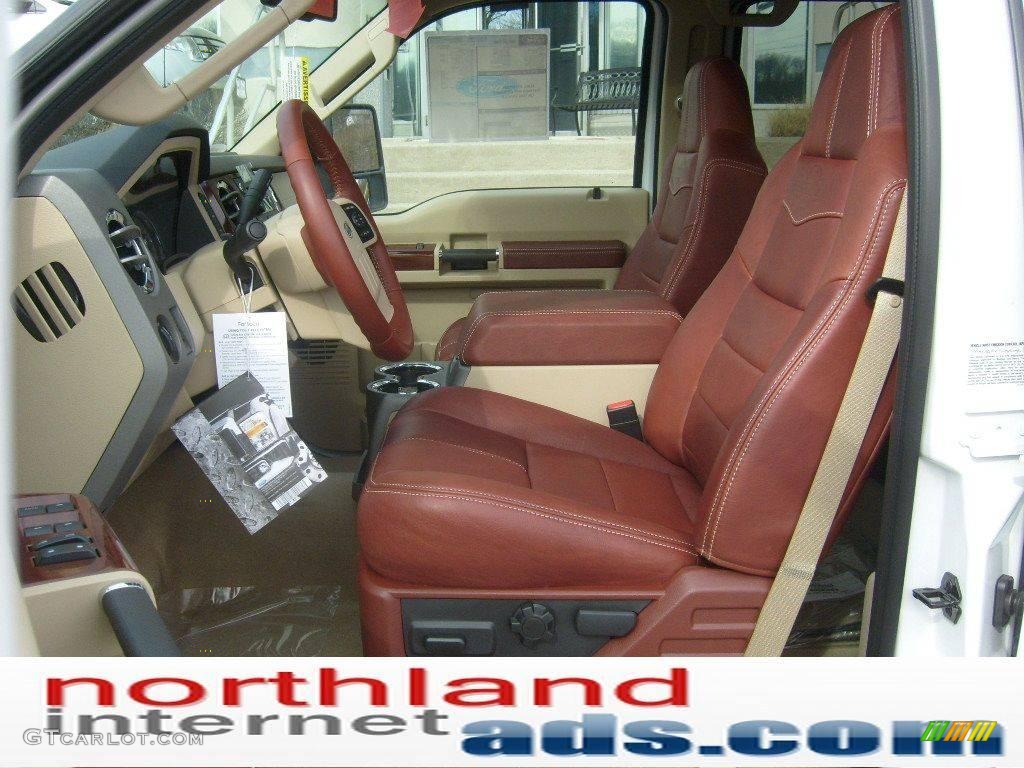 2009 F450 Super Duty King Ranch Crew Cab 4x4 - Oxford White / Chaparral Leather photo #9