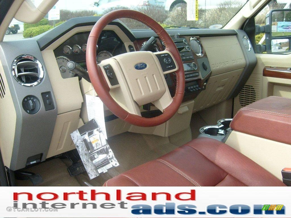 2009 F450 Super Duty King Ranch Crew Cab 4x4 - Oxford White / Chaparral Leather photo #10