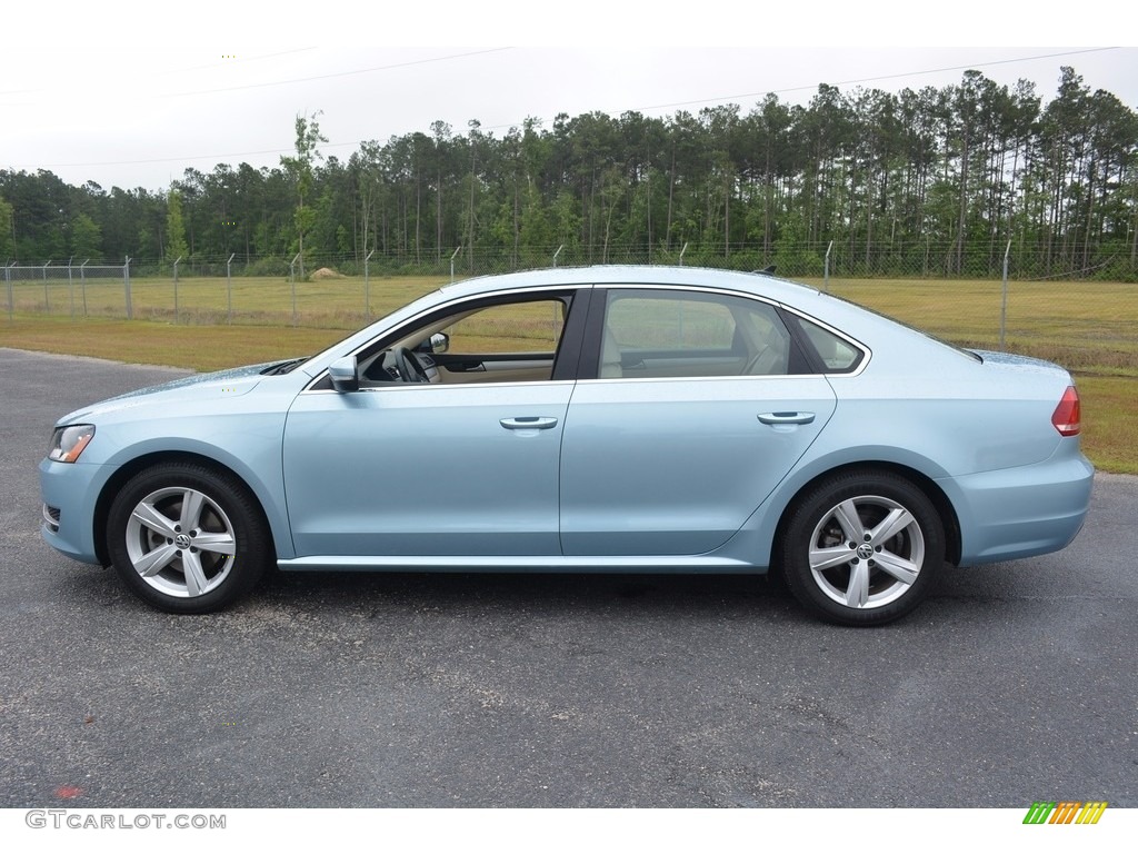 2013 Passat 2.5L SE - Glacier Blue Metallic / Cornsilk Beige photo #6