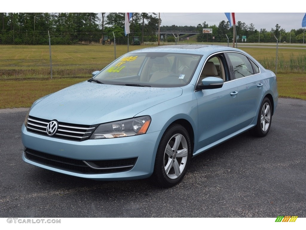 2013 Passat 2.5L SE - Glacier Blue Metallic / Cornsilk Beige photo #7