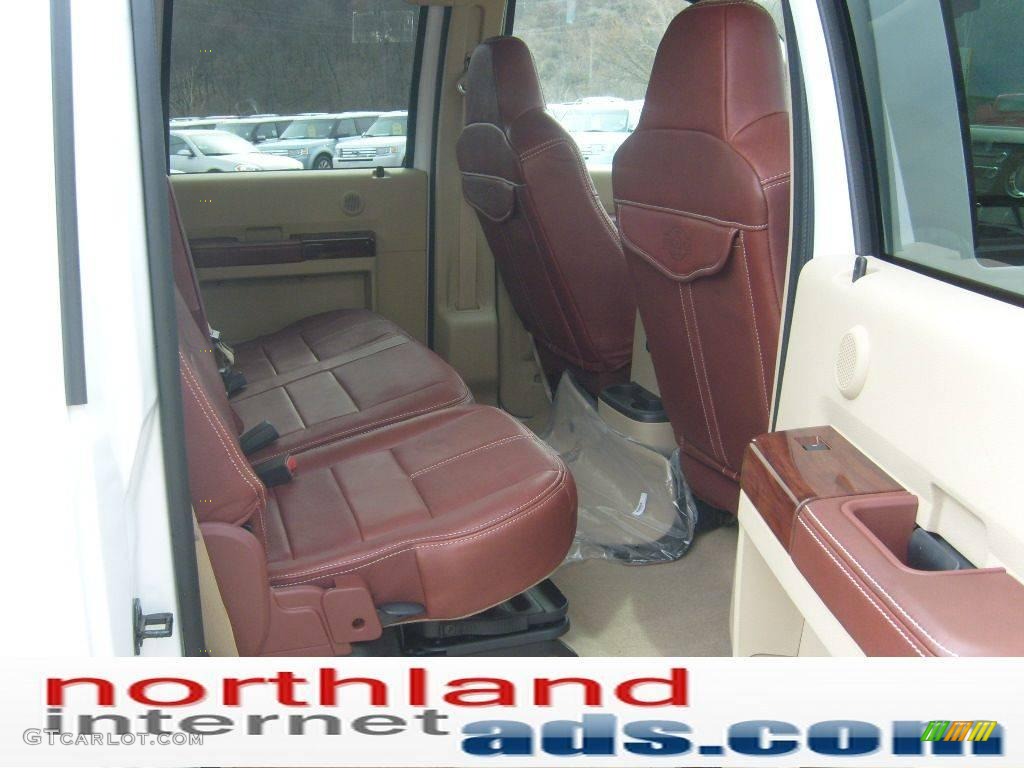 2009 F450 Super Duty King Ranch Crew Cab 4x4 - Oxford White / Chaparral Leather photo #16