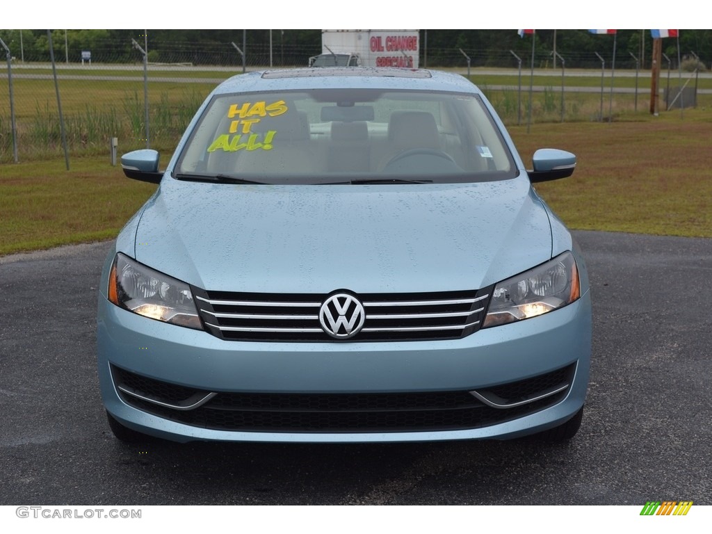 2013 Passat 2.5L SE - Glacier Blue Metallic / Cornsilk Beige photo #8