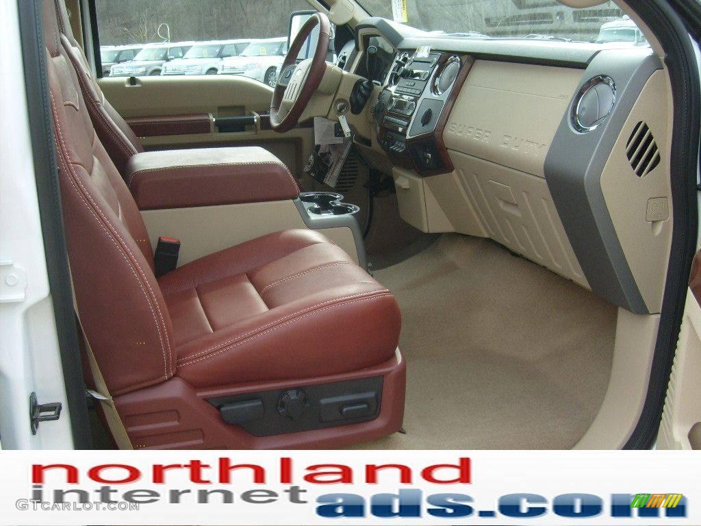 2009 F450 Super Duty King Ranch Crew Cab 4x4 - Oxford White / Chaparral Leather photo #17