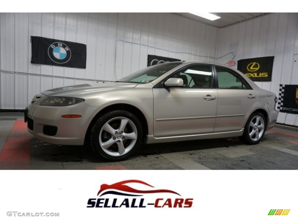 2007 MAZDA6 i Sport Sedan - Smokestone / Beige photo #1