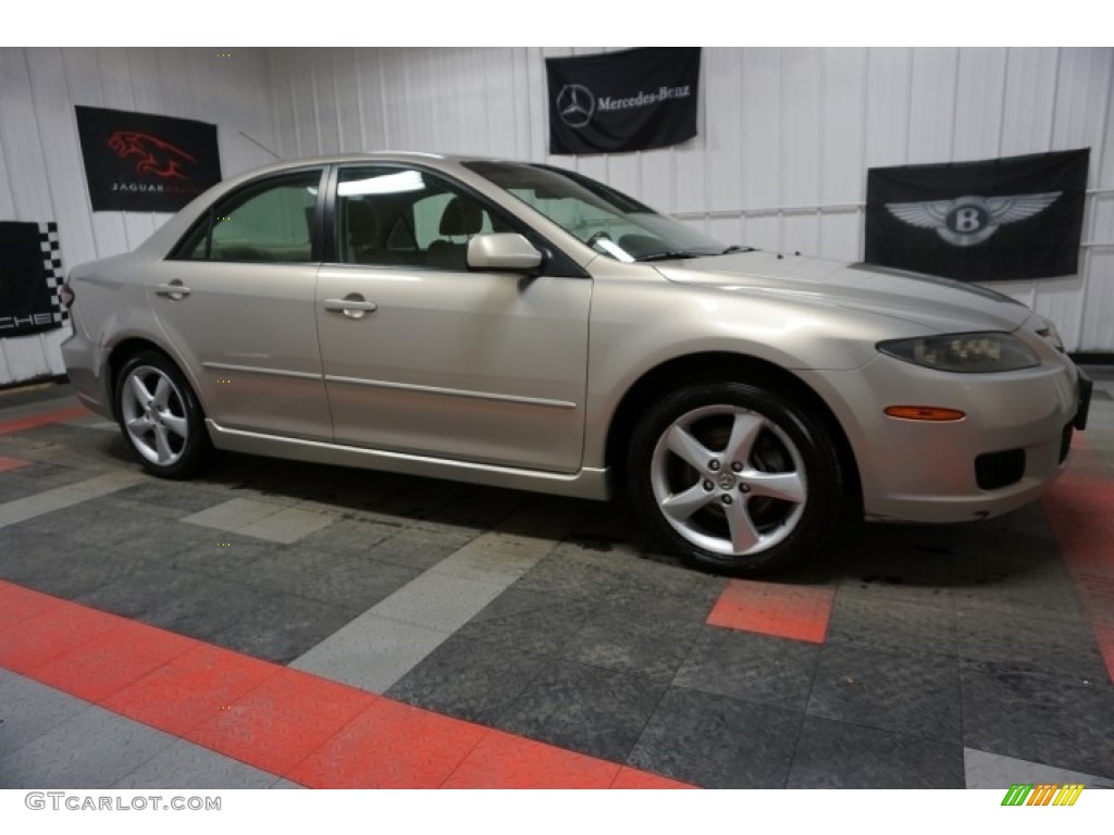 2007 MAZDA6 i Sport Sedan - Smokestone / Beige photo #6