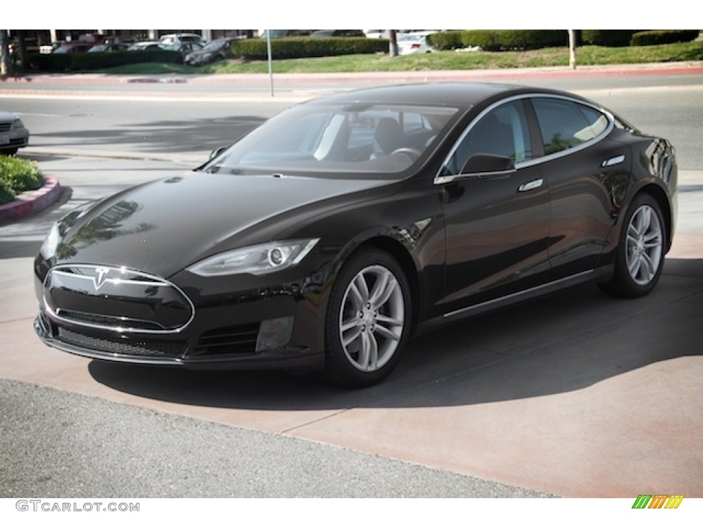 Black 2013 Tesla Model S Standard Model S Model Exterior Photo #113074076
