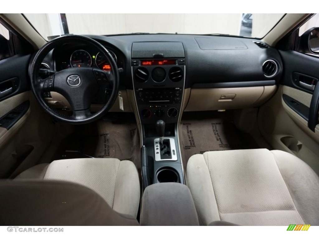 2007 MAZDA6 i Sport Sedan - Smokestone / Beige photo #26