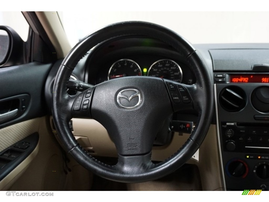 2007 MAZDA6 i Sport Sedan - Smokestone / Beige photo #28
