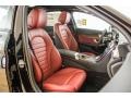 Cranberry Red/Black 2016 Mercedes-Benz C Interiors