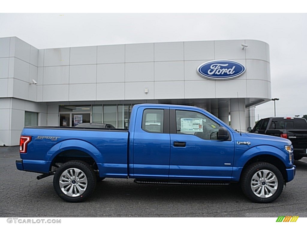 2016 F150 XL SuperCab 4x4 - Blue Flame / Medium Earth Gray photo #2