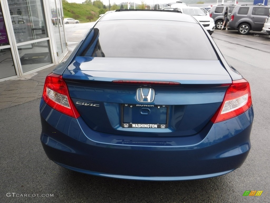 2012 Civic EX Coupe - Dyno Blue Pearl / Gray photo #9
