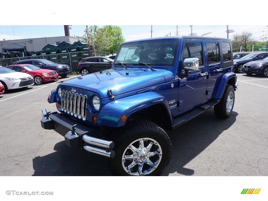 2010 Wrangler Unlimited Sahara 4x4 - Deep Water Blue Pearl / Dark Slate Gray/Medium Slate Gray photo #1