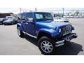 2010 Deep Water Blue Pearl Jeep Wrangler Unlimited Sahara 4x4  photo #2