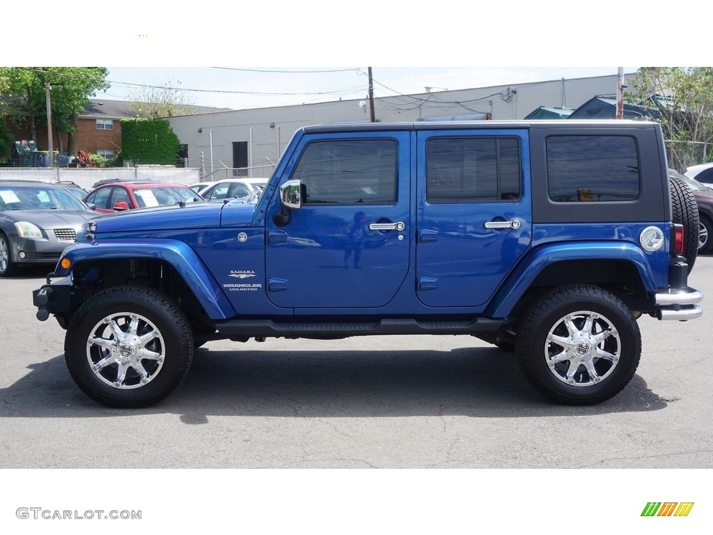 2010 Wrangler Unlimited Sahara 4x4 - Deep Water Blue Pearl / Dark Slate Gray/Medium Slate Gray photo #6