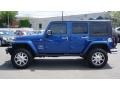2010 Deep Water Blue Pearl Jeep Wrangler Unlimited Sahara 4x4  photo #6