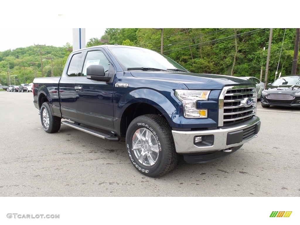 2016 F150 XLT SuperCab 4x4 - Blue Jeans / Medium Earth Gray photo #3