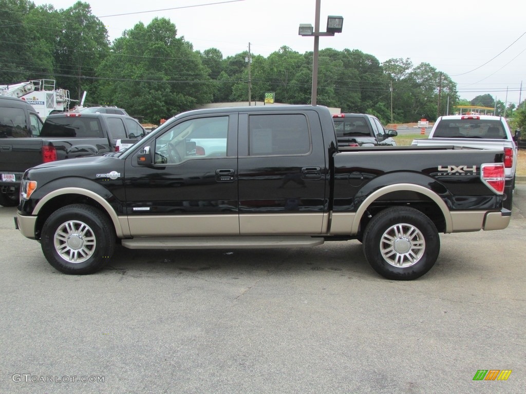 2011 F150 King Ranch SuperCrew 4x4 - Tuxedo Black Metallic / Chaparral Leather photo #8