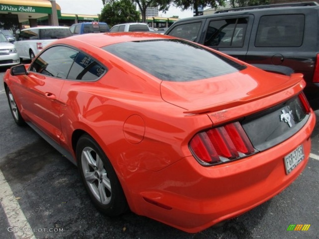 2015 Mustang V6 Coupe - Competition Orange / Ebony photo #4
