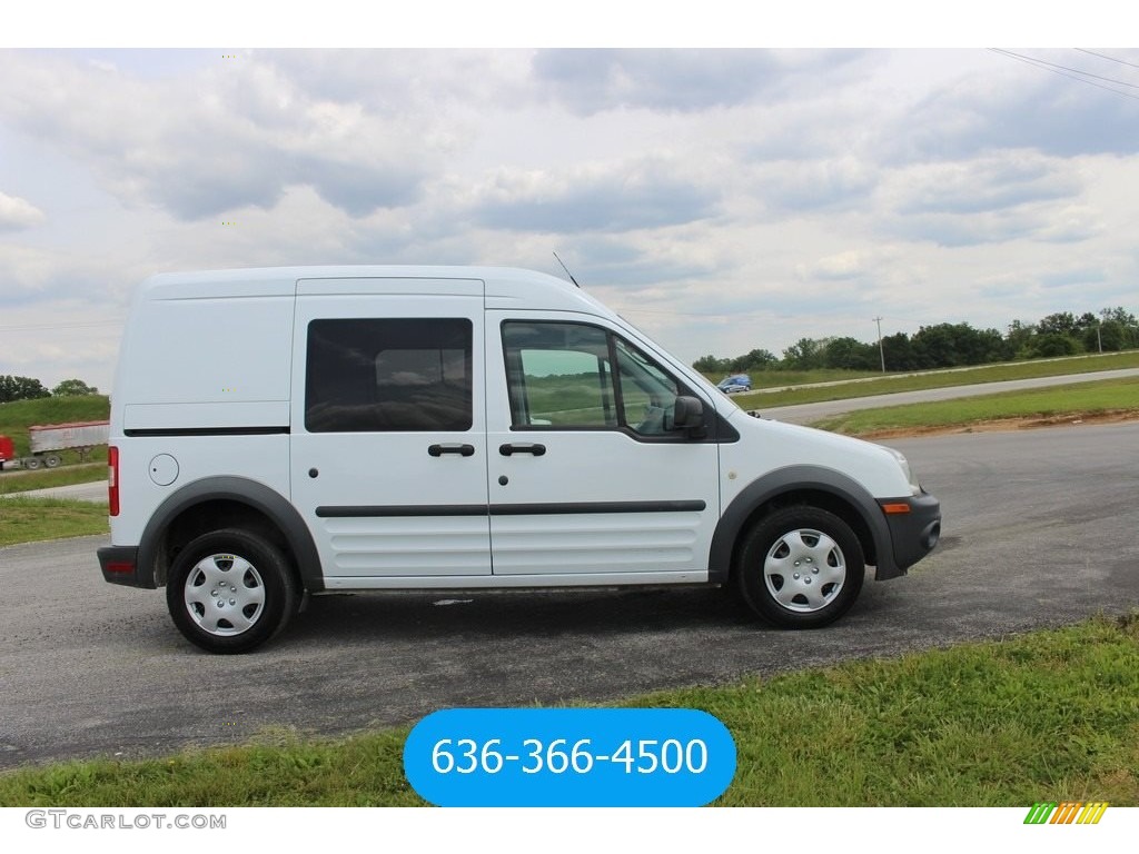 Frozen White Ford Transit Connect