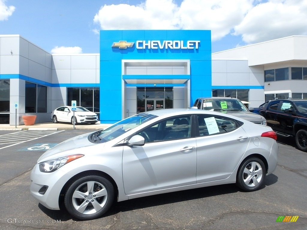 2011 Elantra GLS - Shimmering Silver Metallic / Gray photo #1
