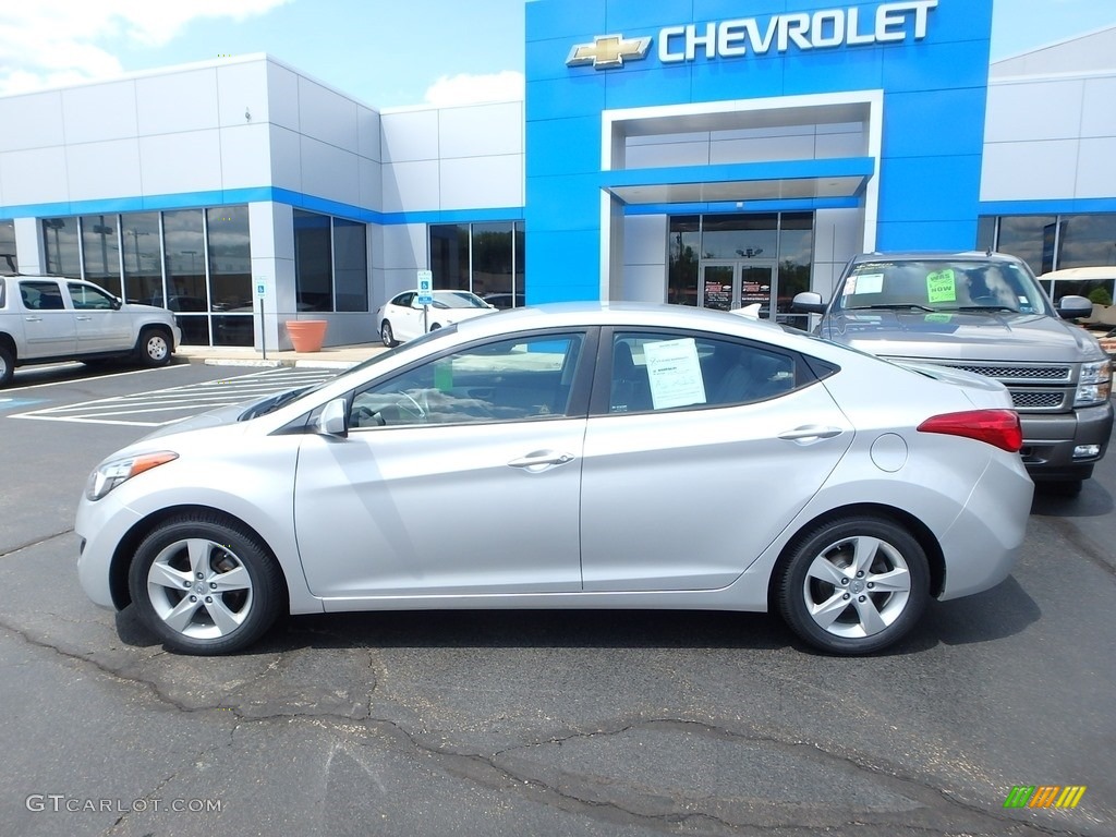 2011 Elantra GLS - Shimmering Silver Metallic / Gray photo #3