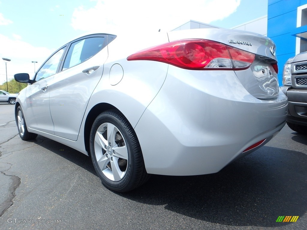 2011 Elantra GLS - Shimmering Silver Metallic / Gray photo #5