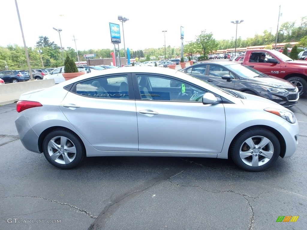 2011 Elantra GLS - Shimmering Silver Metallic / Gray photo #9