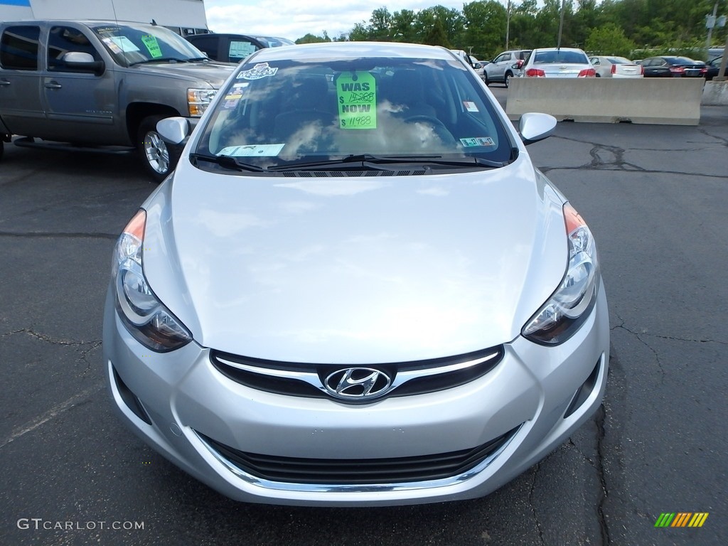 2011 Elantra GLS - Shimmering Silver Metallic / Gray photo #12