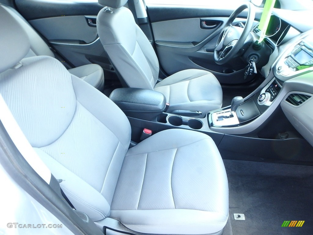 2011 Elantra GLS - Shimmering Silver Metallic / Gray photo #14