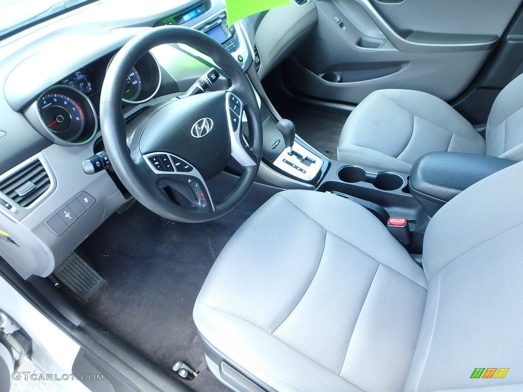 2011 Elantra GLS - Shimmering Silver Metallic / Gray photo #24