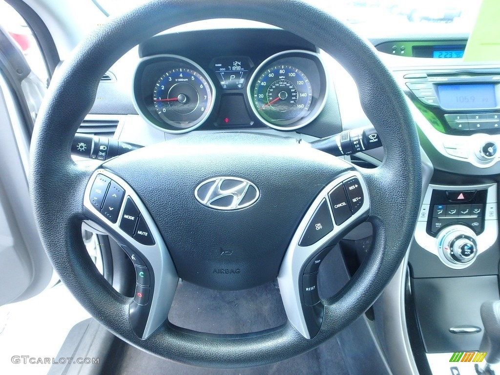 2011 Elantra GLS - Shimmering Silver Metallic / Gray photo #26