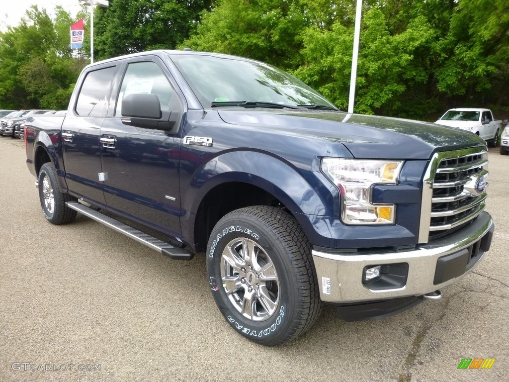 2016 F150 XLT SuperCrew 4x4 - Blue Jeans / Medium Earth Gray photo #8