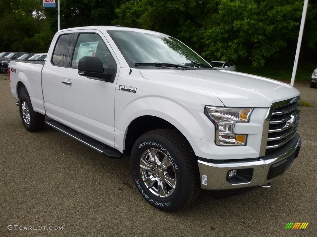 2016 F150 XLT SuperCab 4x4 - Oxford White / Medium Earth Gray photo #8