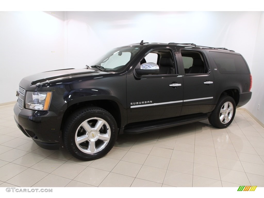 2014 Suburban LTZ 4x4 - Black / Ebony photo #3