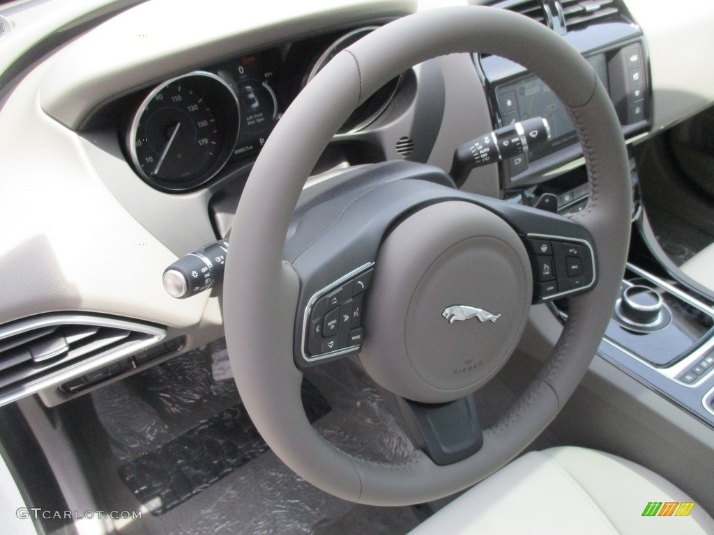 2017 Jaguar XE 25t Premium Light Oyster Steering Wheel Photo #113126516