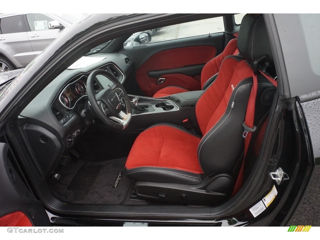 Black/Ruby Red Interior 2016 Dodge Challenger SRT 392 Photo #113126612