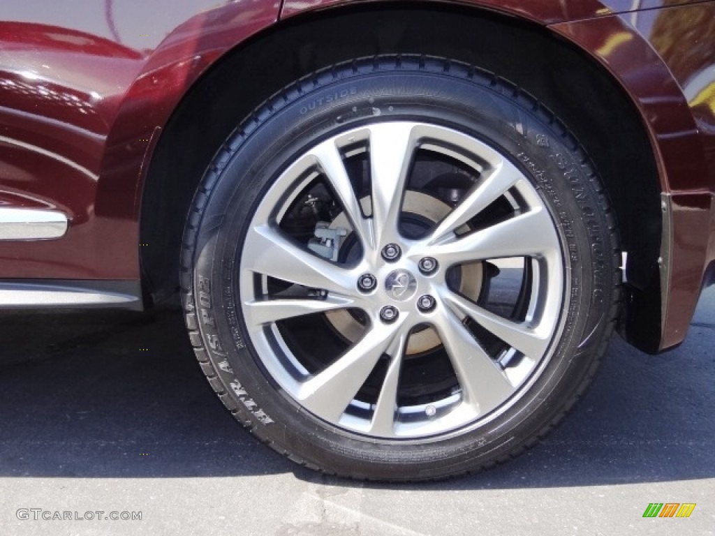 2013 JX 35 AWD - Midnight Garnet / Graphite photo #49