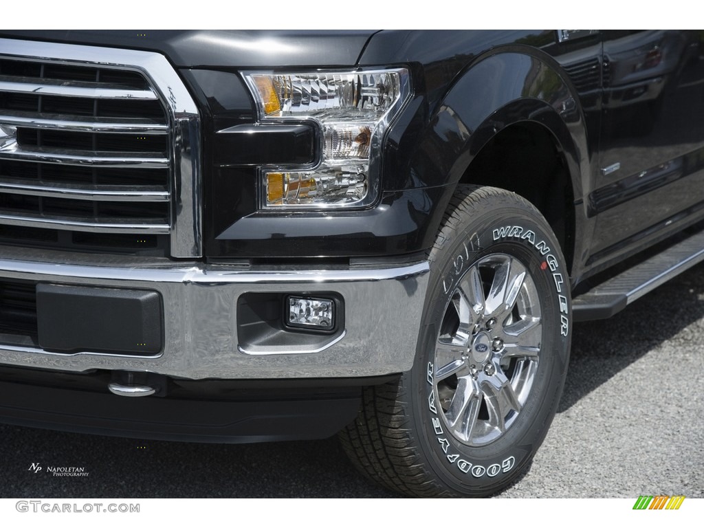 2016 F150 XLT SuperCab 4x4 - Shadow Black / Medium Earth Gray photo #2