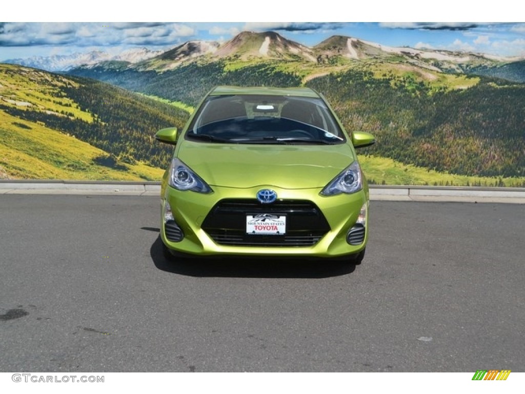 2016 Prius c Two - Electric Lime Metallic / Black photo #2