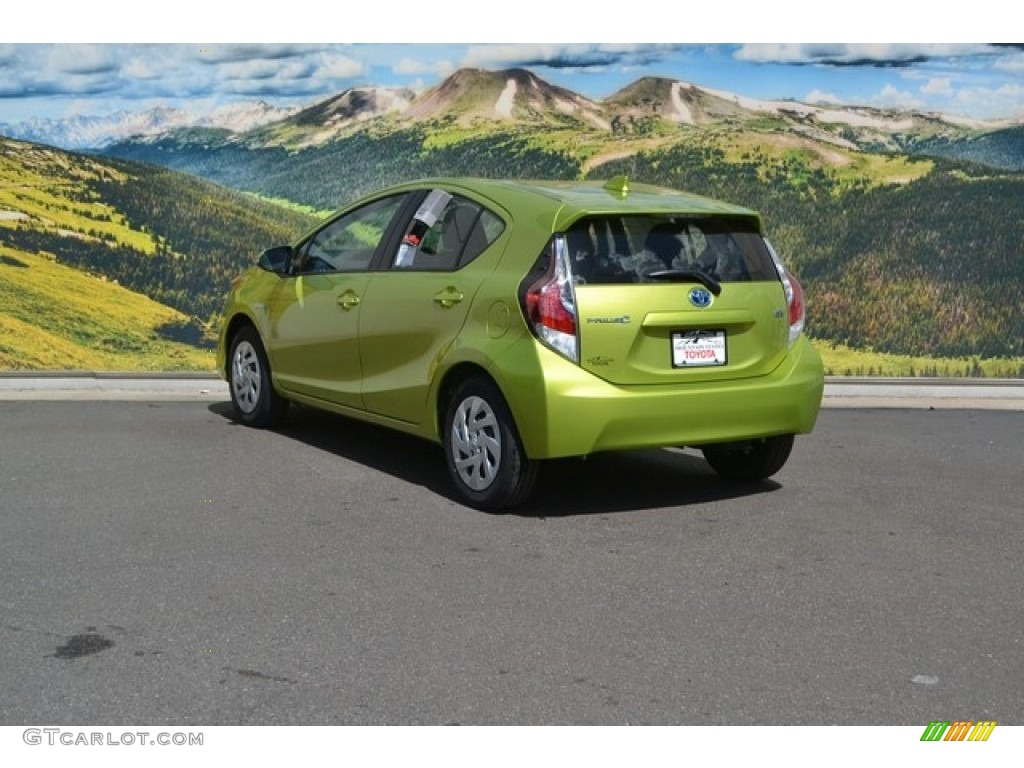 2016 Prius c Two - Electric Lime Metallic / Black photo #3