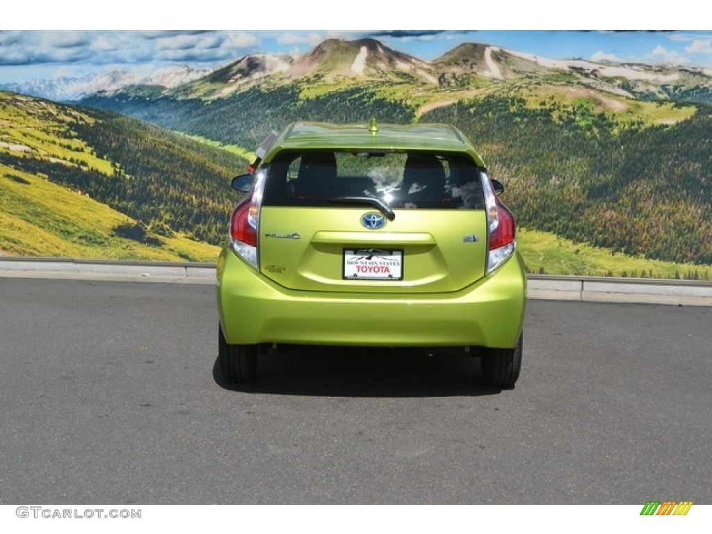 2016 Prius c Two - Electric Lime Metallic / Black photo #4