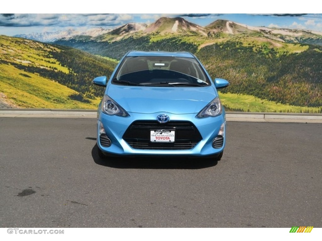 2016 Prius c Two - Sparkling Sea Metallic / Black photo #2