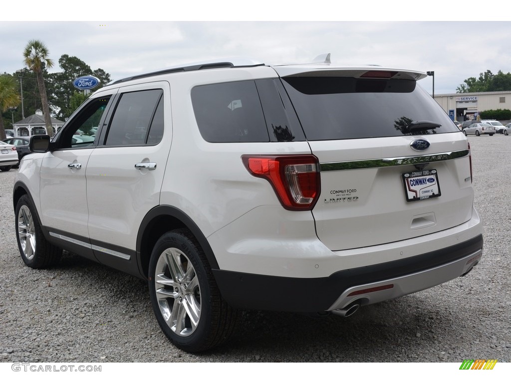 2016 Explorer Limited - White Platinum Metallic Tri-Coat / Medium Light Camel photo #7