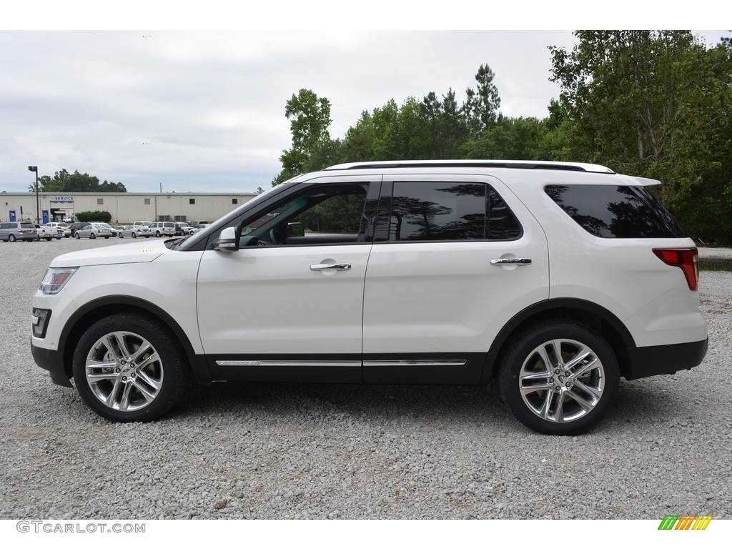 2016 Explorer Limited - White Platinum Metallic Tri-Coat / Medium Light Camel photo #8