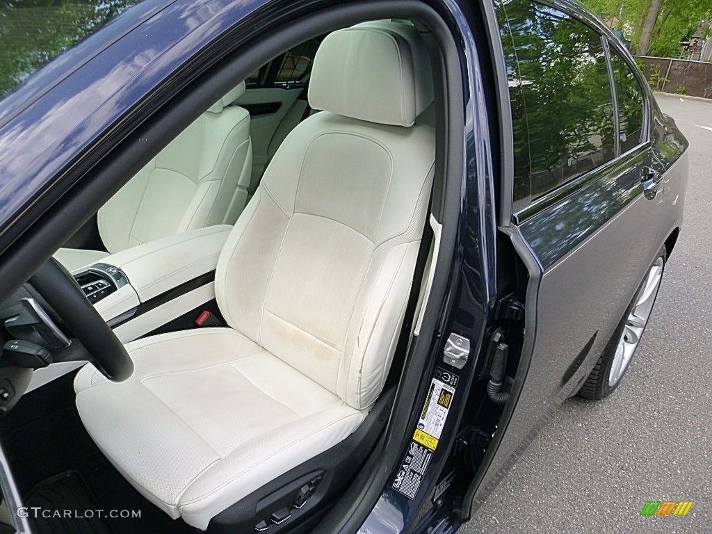 Ivory White/Black Interior 2013 BMW 7 Series 750i xDrive Sedan Photo #113138012