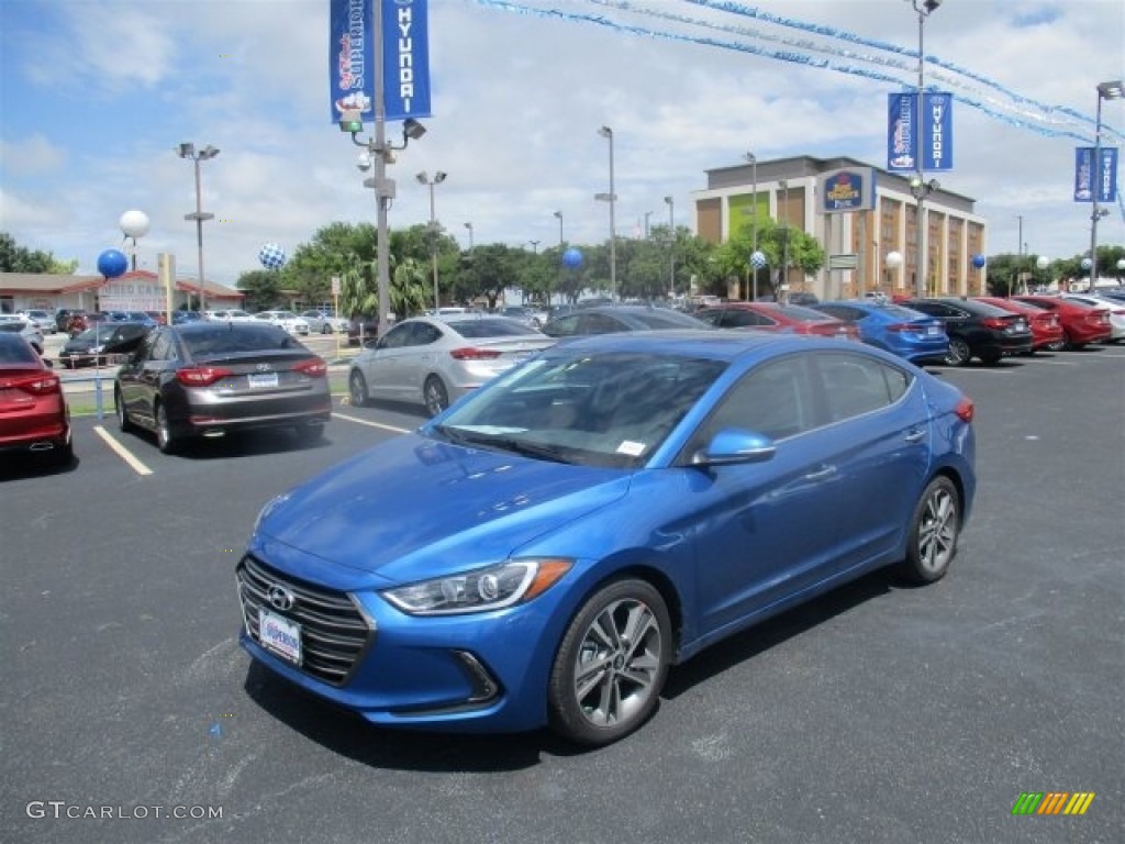 2017 Elantra Limited - Electric Blue / Gray photo #3