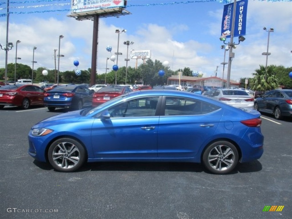 2017 Elantra Limited - Electric Blue / Gray photo #4